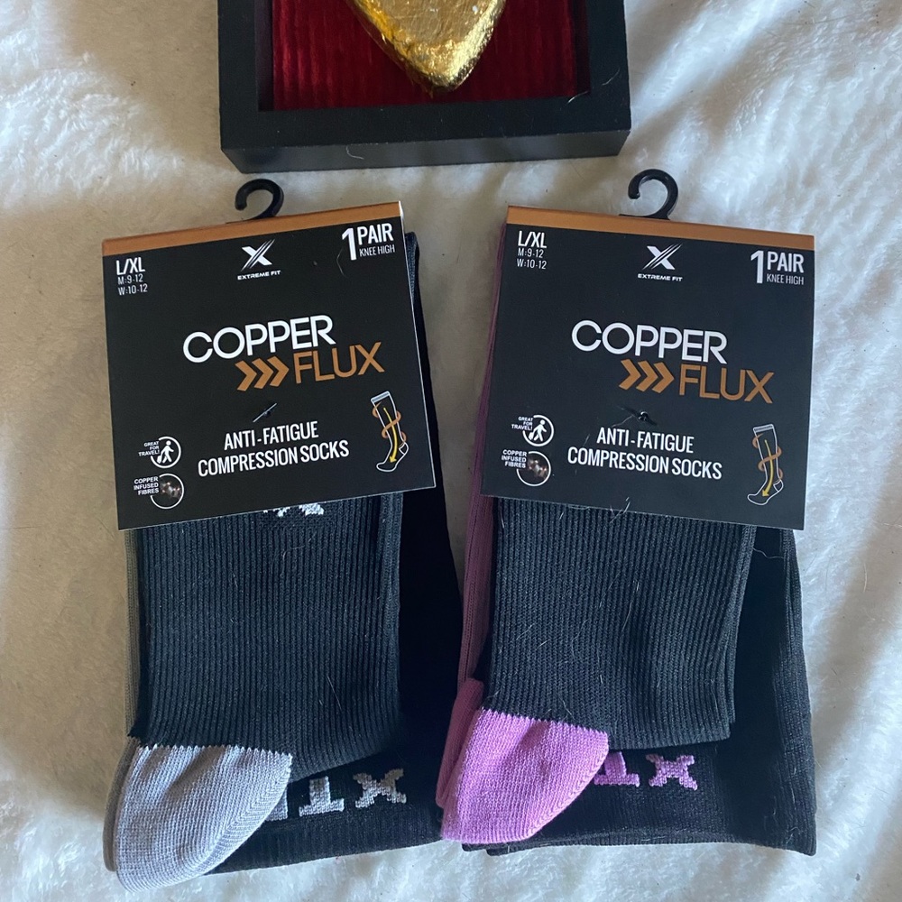 New Set of 2 Copper Flux Compression Socks